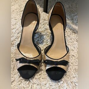 Ann Taylor Loft woven and black heels